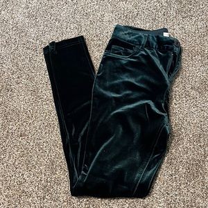 Green Velvet jeggings/leggings size 4